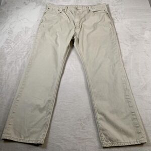 Levis 559 Jeans Mens 38x32 Khaki Tan Straight Leg Cotton Zip Fly Casual Pants